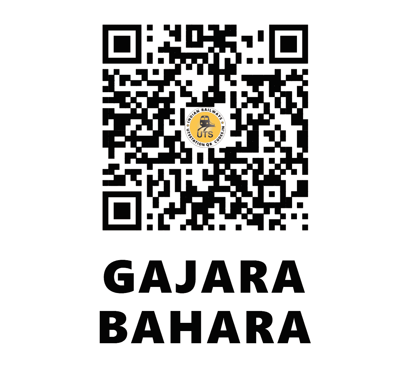 UTS QR Code for GAJARA BAHARA - GAJB (WC - MADHYA PRADESH)